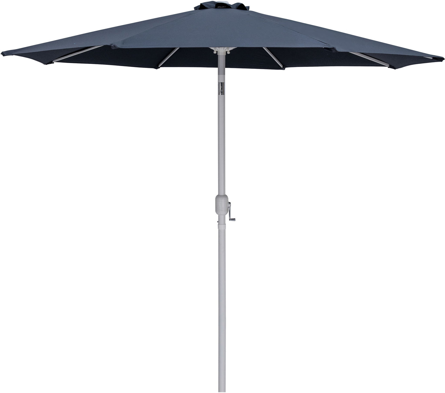 Fiji - Aluminum Patio Umbrella With Round Teak And White Base