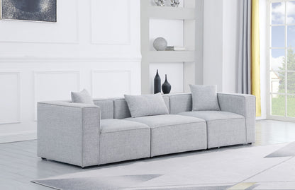Cube - Linen Modular 3 Seat Sofa