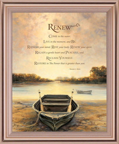 Tranquil Rowboat Morning - 28" x 34" Framed Wall Art