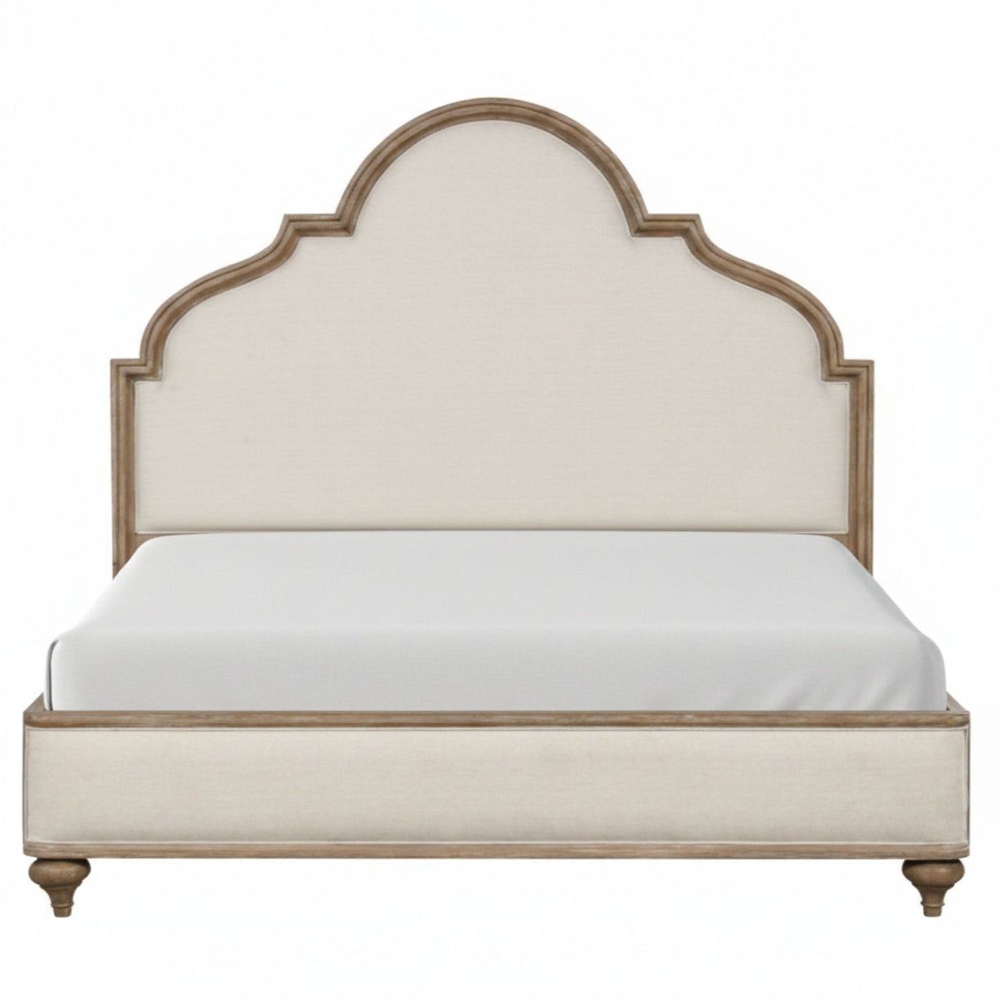 3 Piece Bed Set With 2 Nightstands, Upholstered Headboard, USB Ports