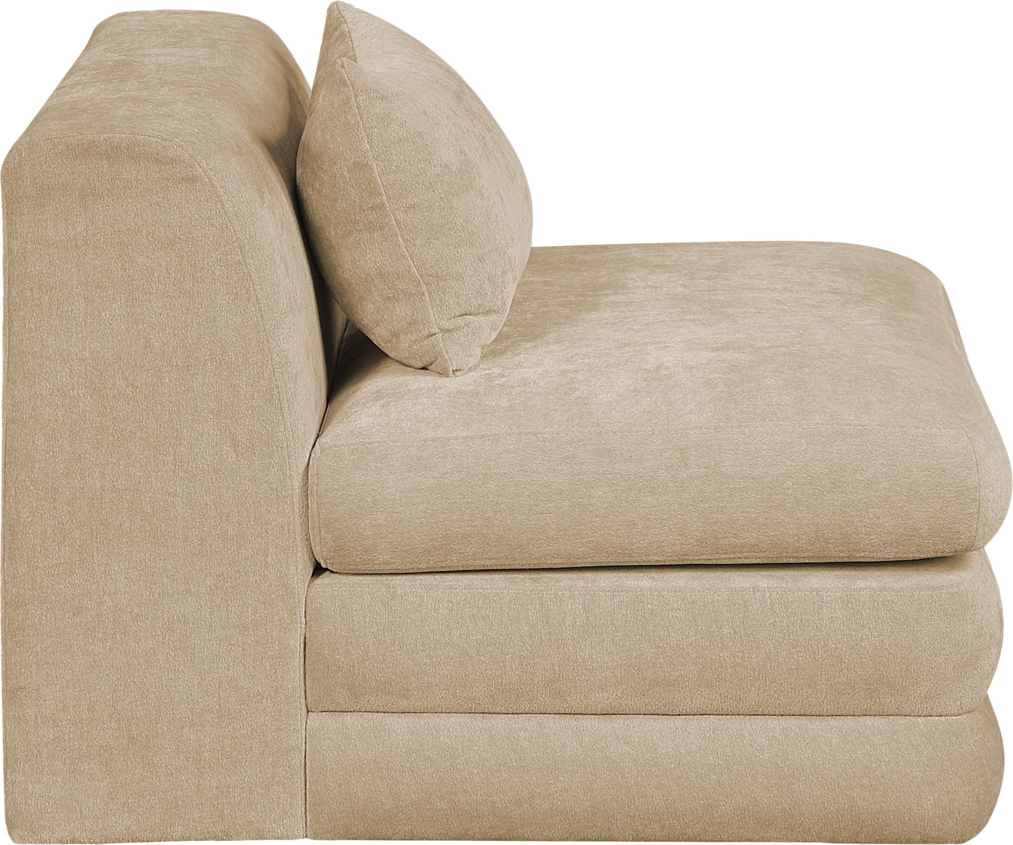 Stellar - Chenille Fabric Upholstered Modular Armless Chair