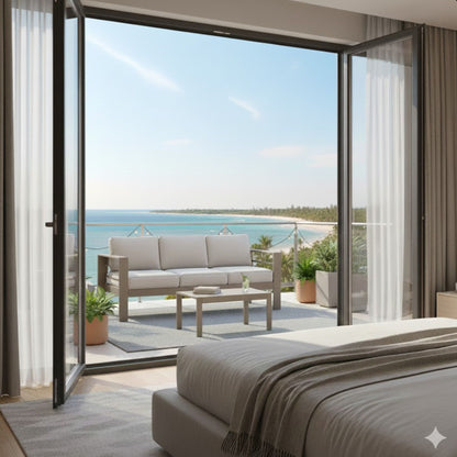 Outdoor Patio Set, All-Weather With Thick Cushions