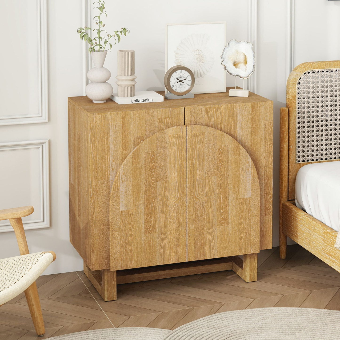 2 Door Cabinet, Suitable For Bedroom - Natural
