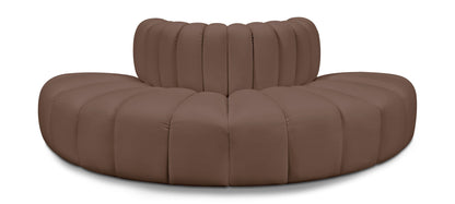 Arc - Faux Leather 4 Piece Modular Sofa