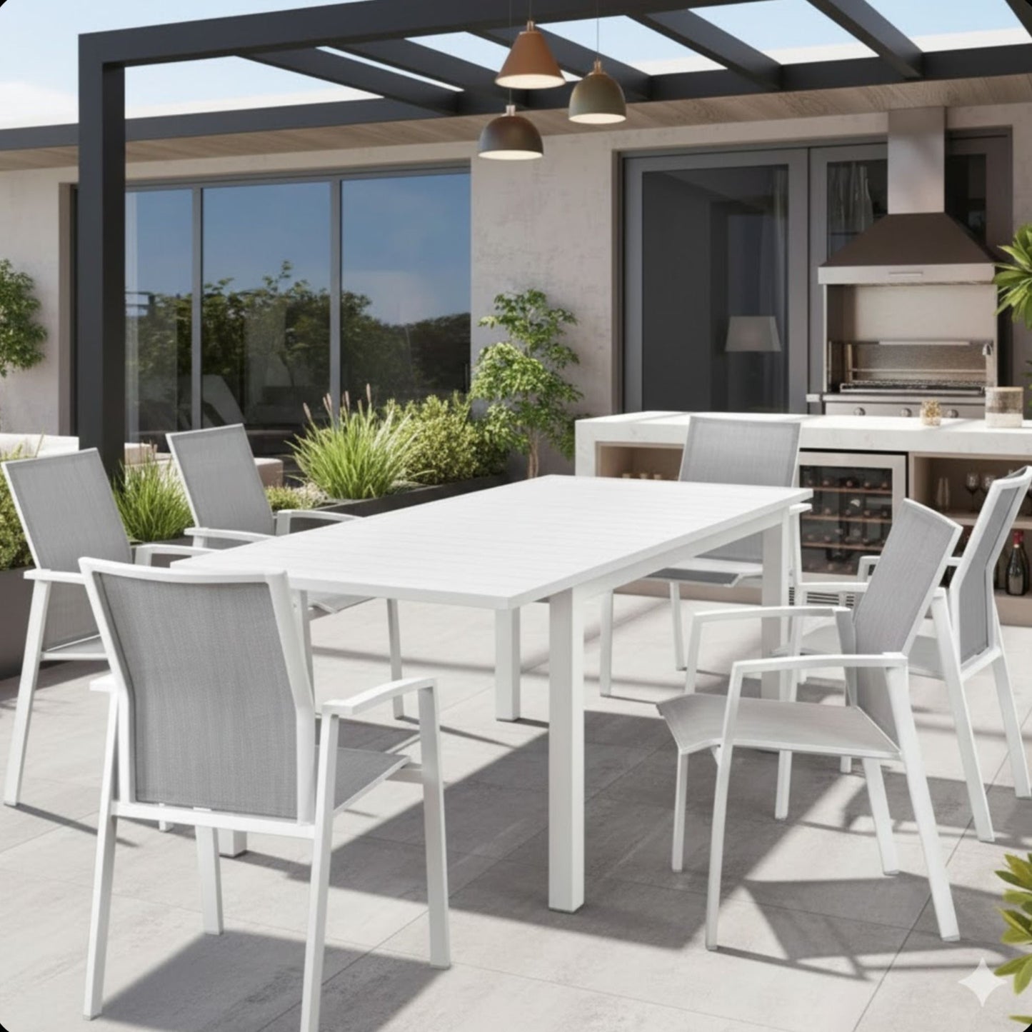 Patio Stackable Dining Chairs (Set of 4)