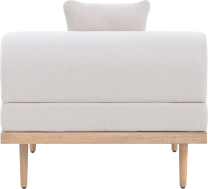 Laguna - Resilient Water Resistant Fabric Upholstered Outdoor Patio Modular Armless Chair