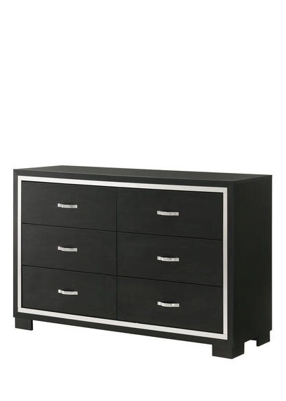 Gennro - Dresser & Mirror - Black