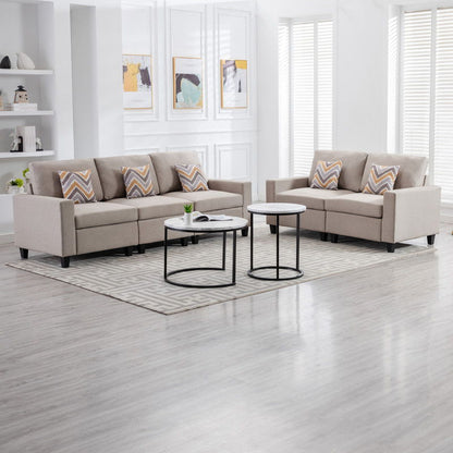 Nolan - Fabric Sofa And Loveseat Living Room With Pillows And Interchangeable Legs