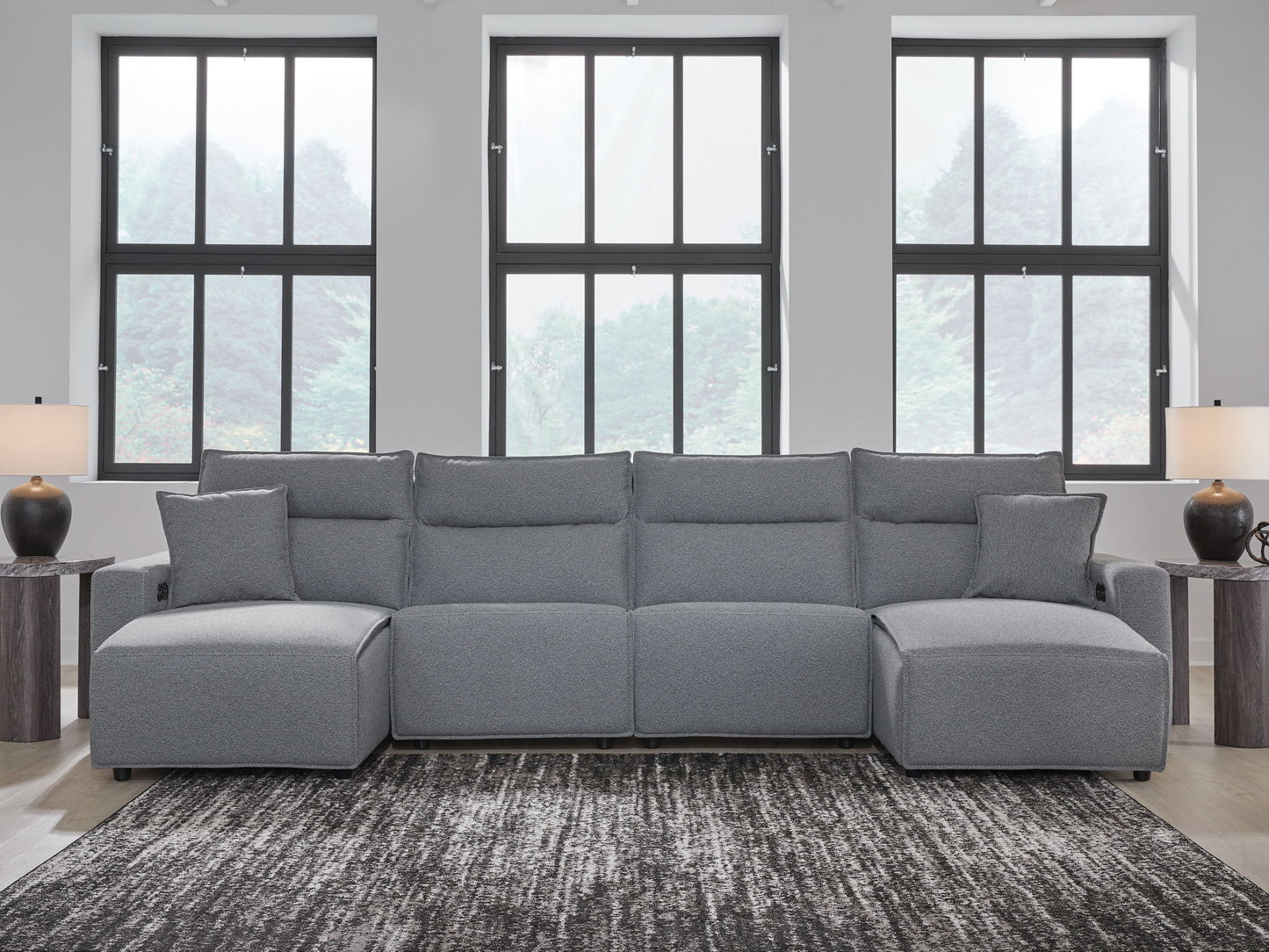 ModMax II - Salt And Pepper - Reclining Sectional