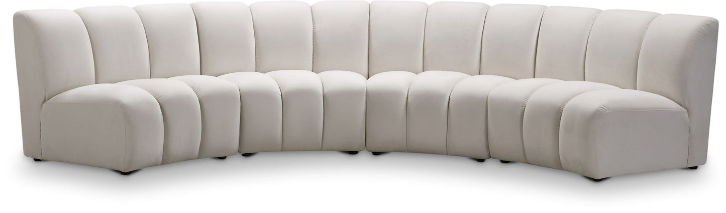 Infinity - 4 Piece Velvet Modular Sectional