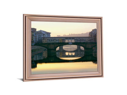 Golden Bridge Glow - 28" x 34" Framed Wall Art