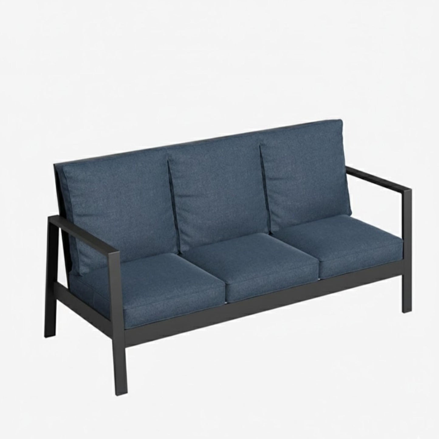 3 Seat All-Weather Patio Sofa With Cushions