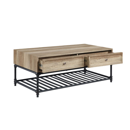 Brantley II - Coffee Table - Oak & Sandy Black