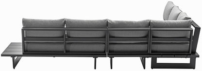 Maldives - 4 Piece Water Resistant Outdoor Patio Modular Sectional With Gray Base