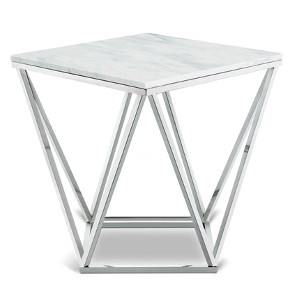 Skylar - End Table - Pearl Silver