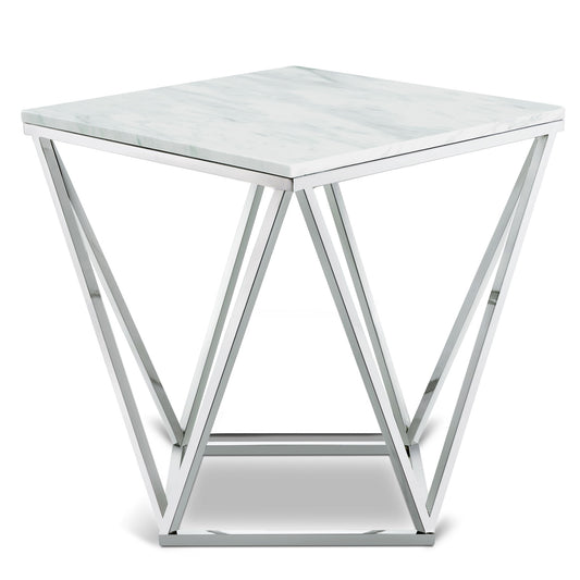 Skylar - End Table - Pearl Silver