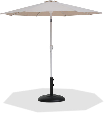 Fiji - Aluminum Patio Umbrella With Round Black And White Base