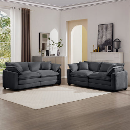 Elegant Oversized Sectional Sofa Set With Deep Seats And Flexible Layout