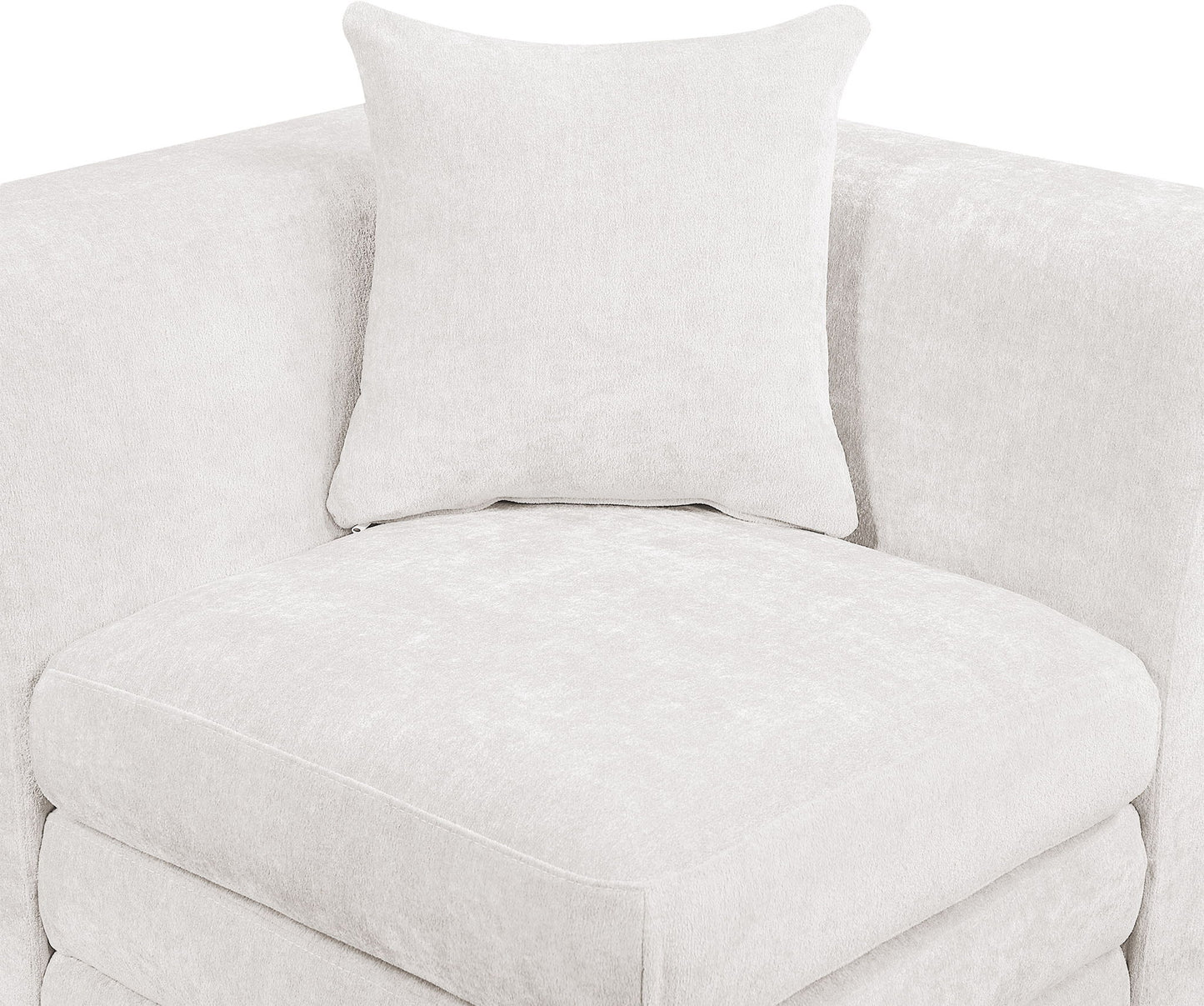 Stellar - Chenille Fabric Upholstered Modular Corner Chair