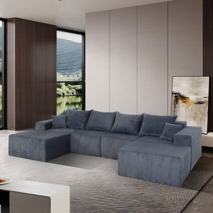 Modular Sectional Sofa, Convertible Couch With Chaise