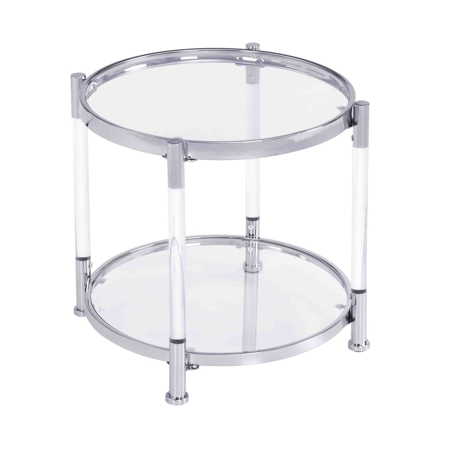Contemporary Round Tempered Glass Table