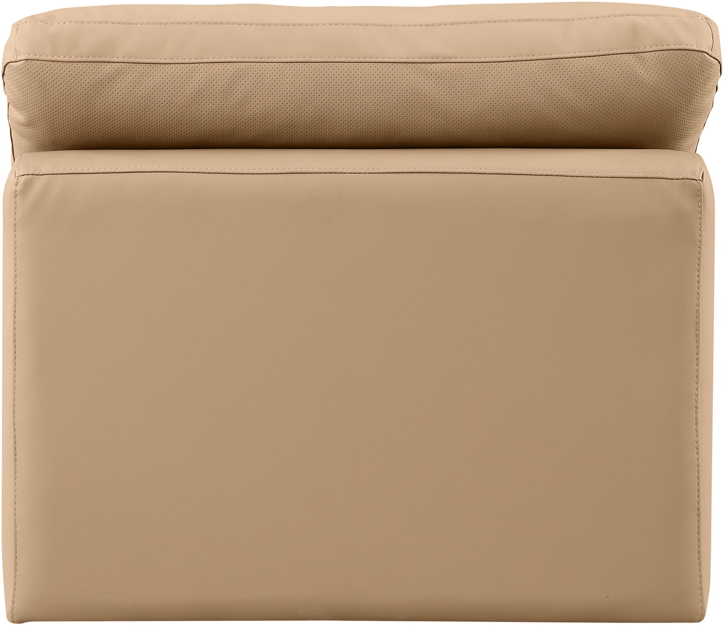 Indulge - Faux Leather Armless Chair - Tan