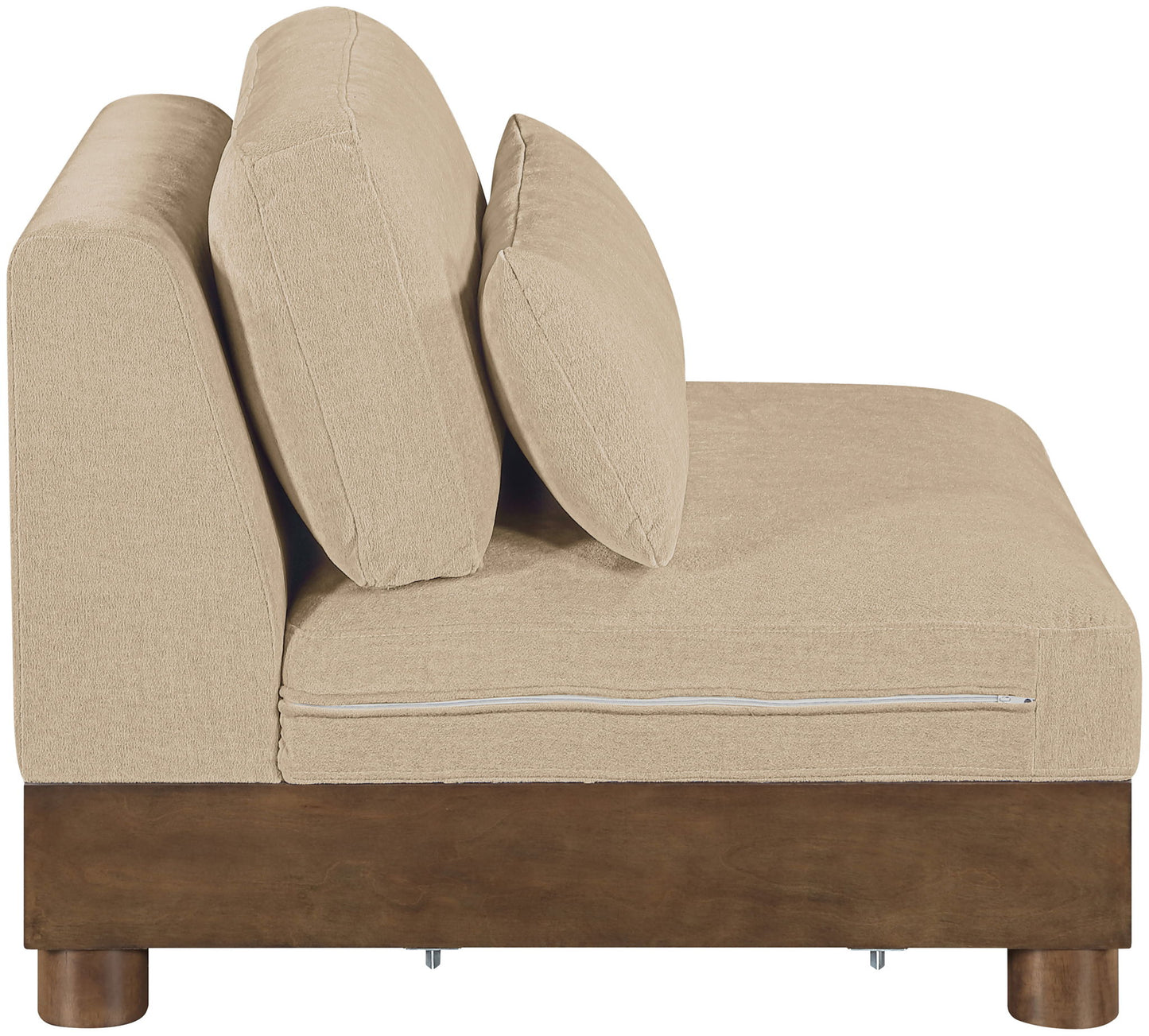 Turin - Chenille Fabric Upholstered Modular Armless Chair