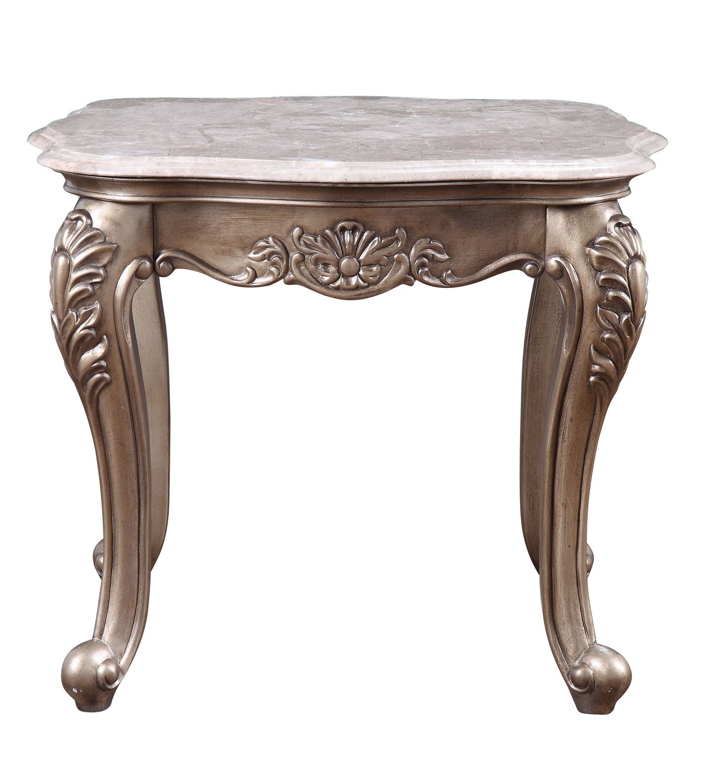 Jayceon - End Table - Marble Top & Champagne