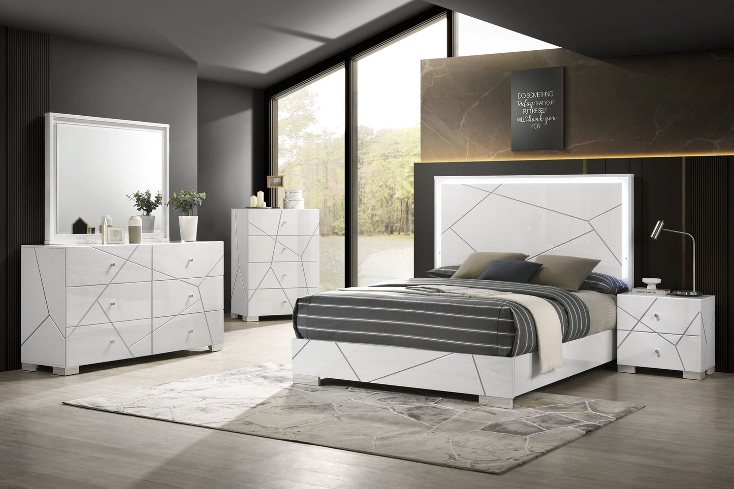 Ayla - Queen Bed - White