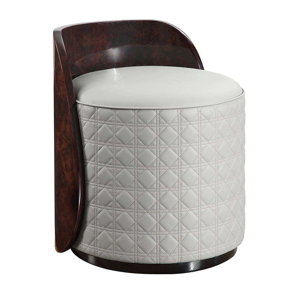 Jamonica - Vanity Stool - Gray & Dark Brown