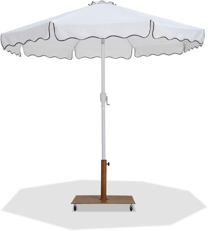 Amalfi - Aluminum Patio Umbrella - Light Brown Base / White Pole