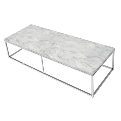 Voleta - Coffee Table - Engineered Stone Top & Chrome