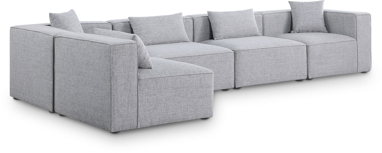 Cube - Linen 5 Piece Modular Sectional