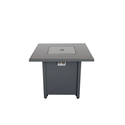 Outdoor Fire Pit Table With Lid High-Quality Materials - Gray