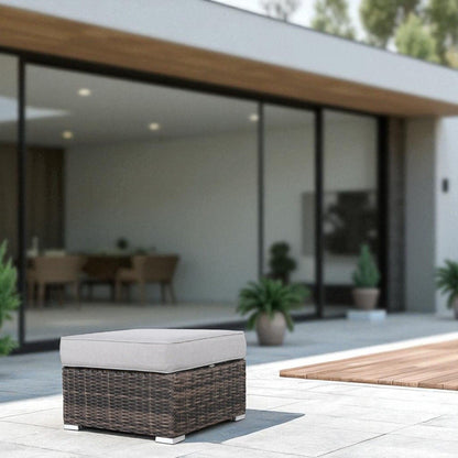 Stylish Outdoor Ottoman With Cushion For Comfort