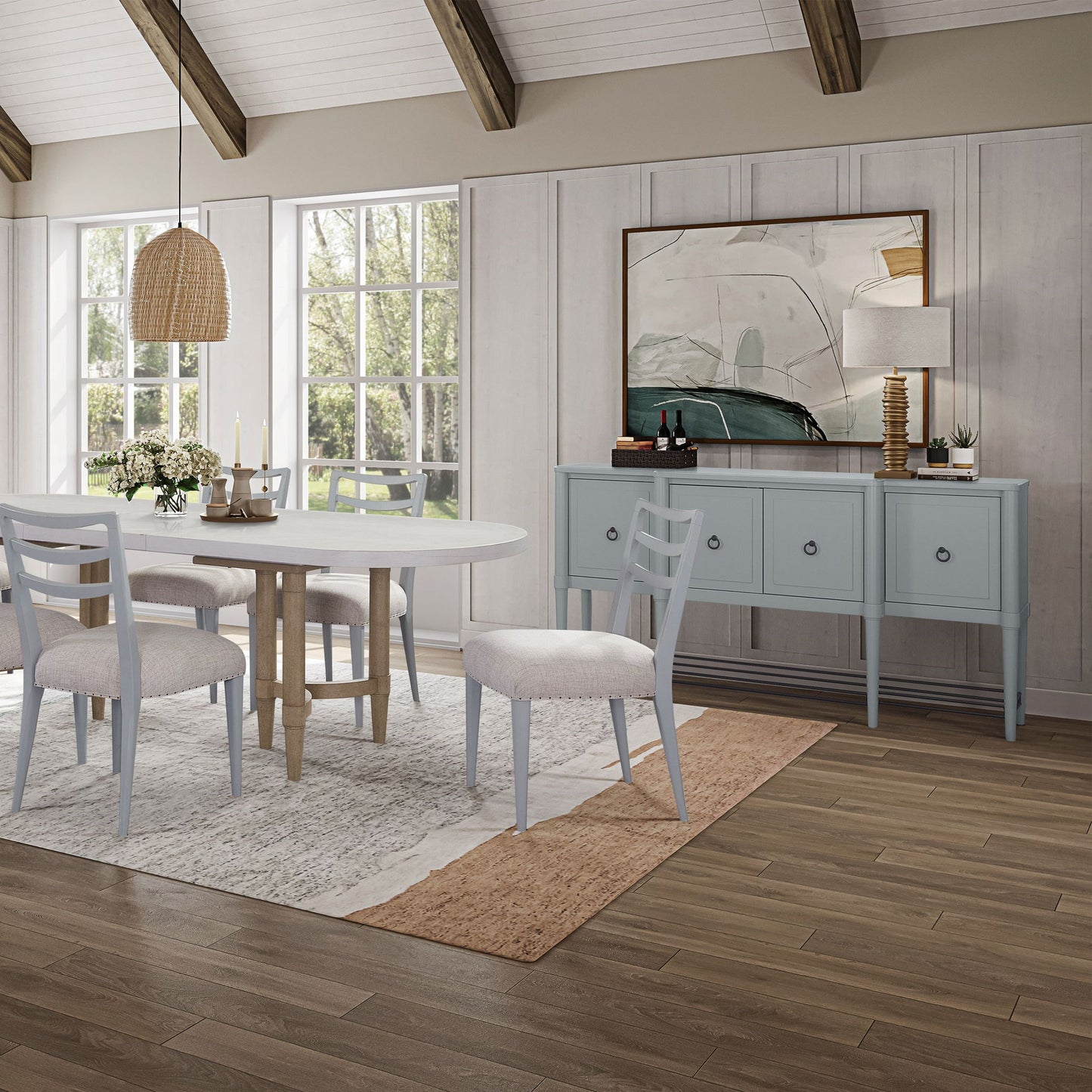 Breakfront Sideboard - Light Blue