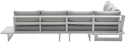 Maldives - 4 Piece Water Resistant Outdoor Patio Modular Sectional With White Base