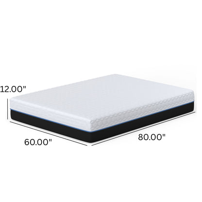 Copper Lux - 12" Soft Memory Foam Mattress With Phase Change Cooling Fabric