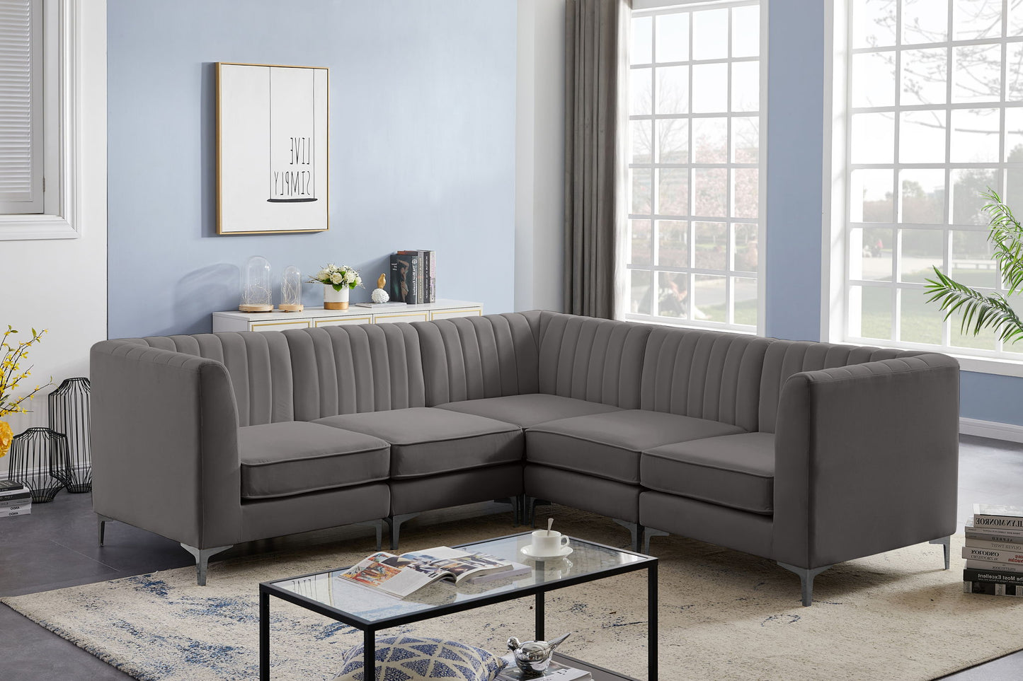 Alina - 5 Piece Modular Corner Sectional