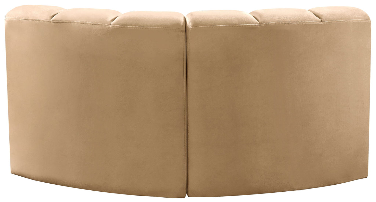Arc - Velvet 2 Piece Modular Sofa