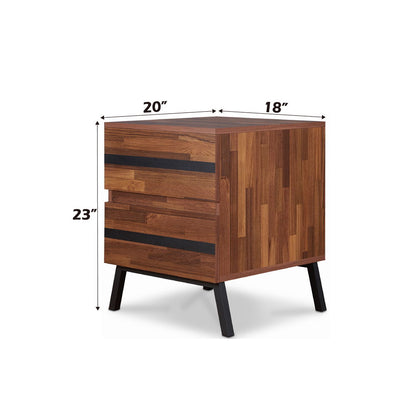 Karine - Accent Table - Walnut & Black