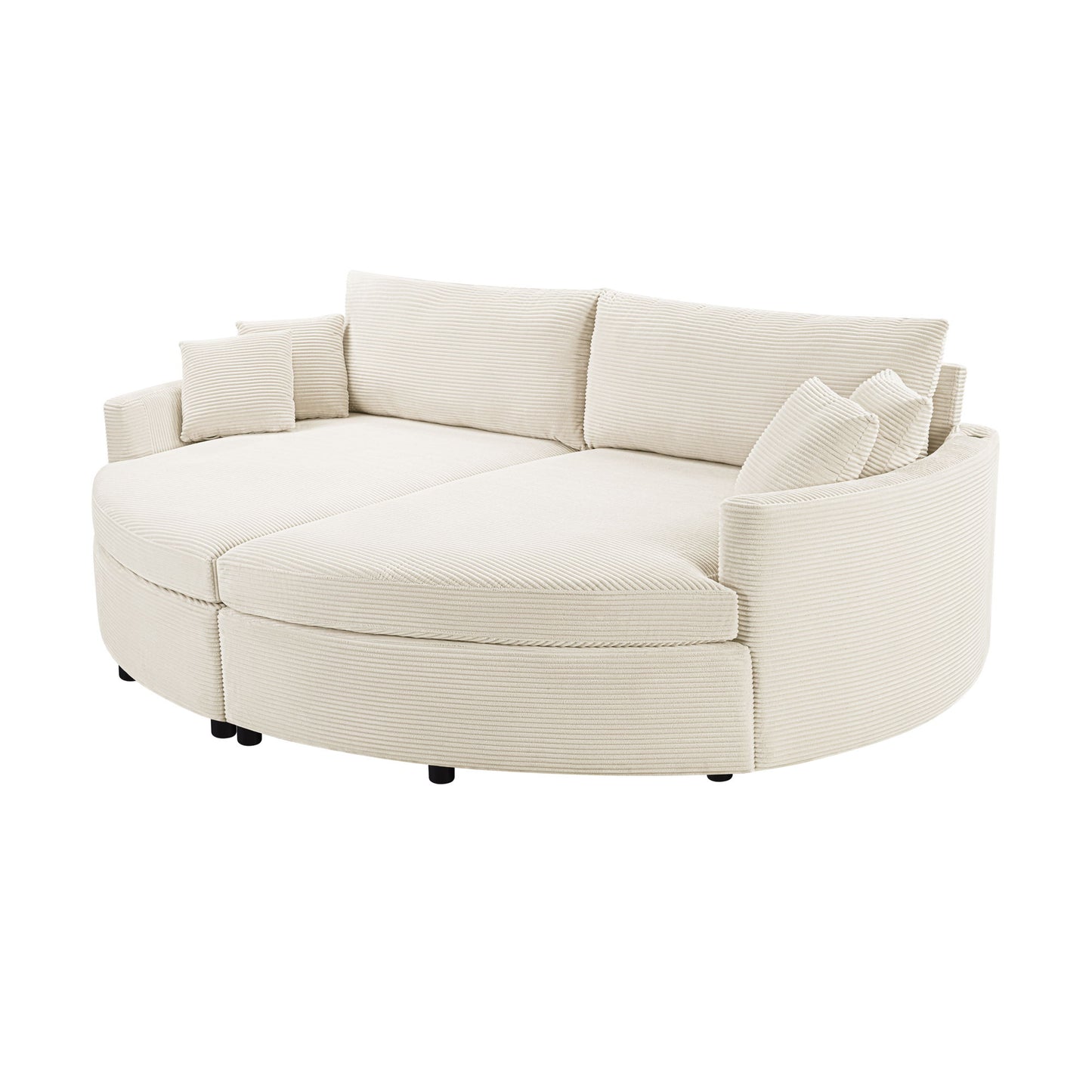 Oversized Double Chaise Lounge Sofa With USB Ports