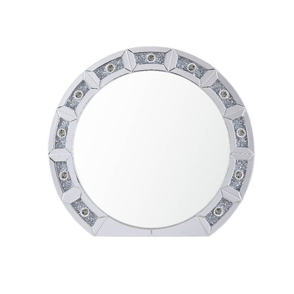 Noralie - 29" Accent Mirror - Mirrored & Faux Diamonds