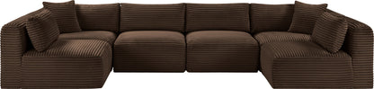 Shaggy - 6 Piece Modular U-Shaped Armless Sectional
