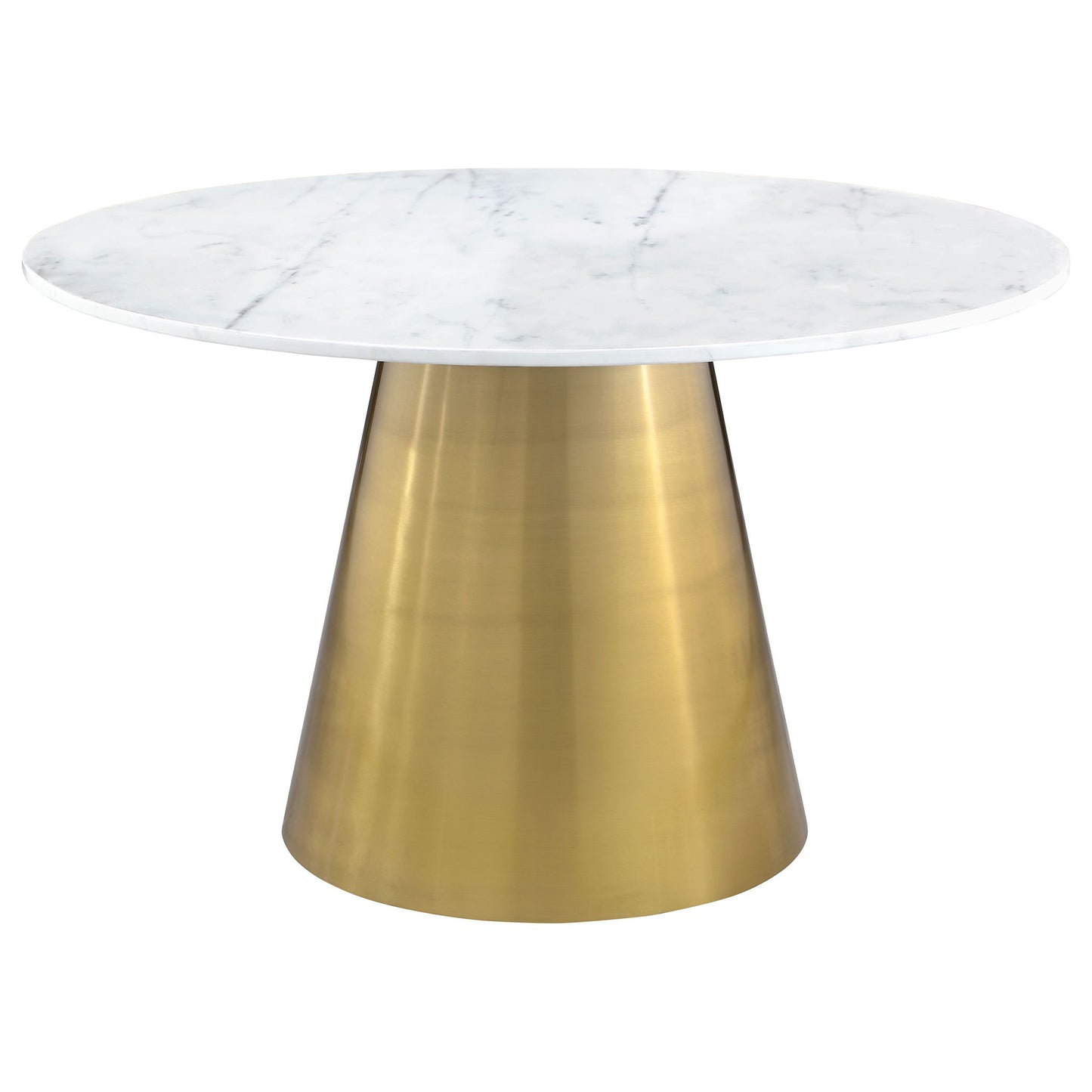 Earline - Round Dining Table - White Marble