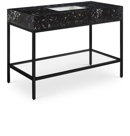 Marmo - Engineered Marble Bathroom Vanity With Black Base