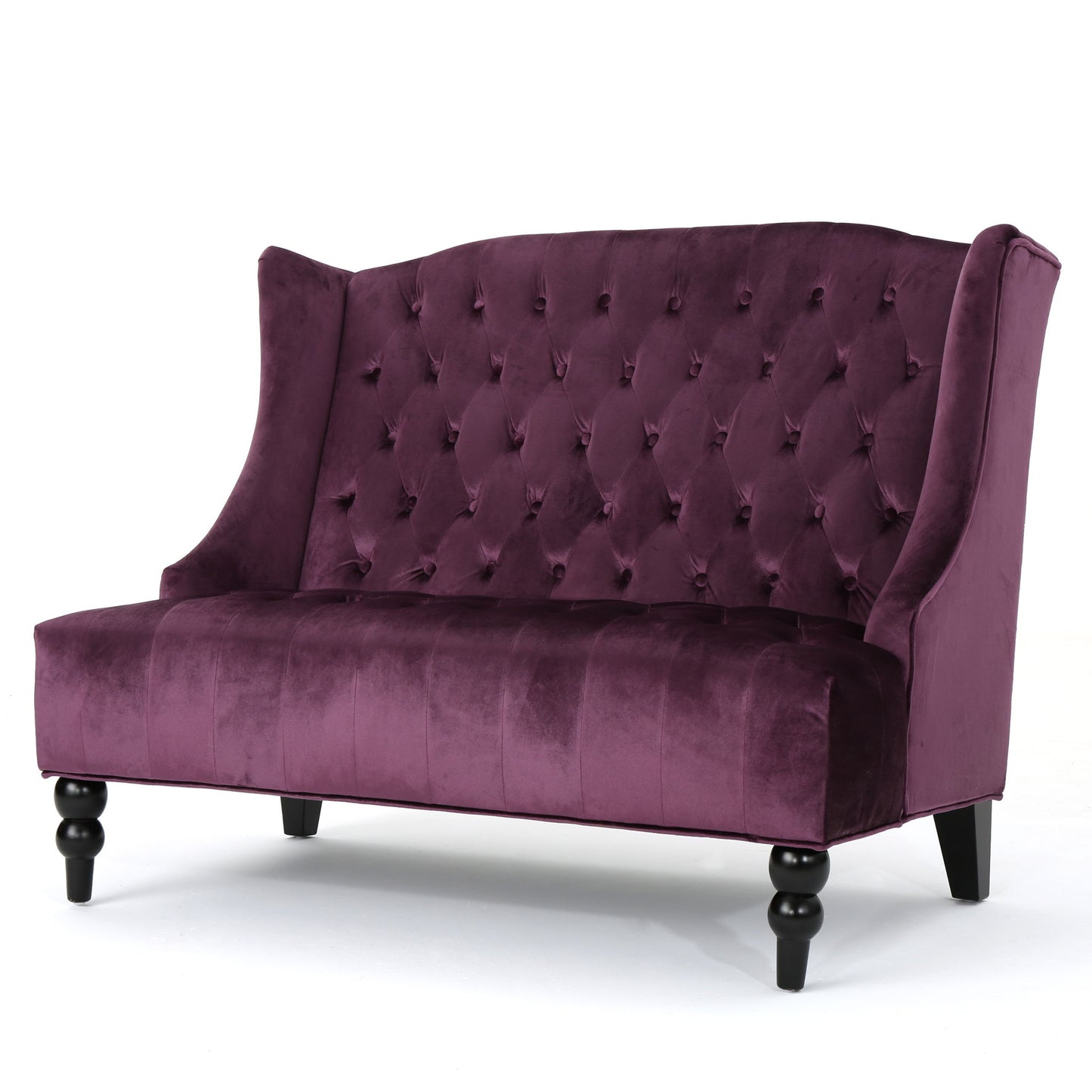 Nurturing - Upholstered Loveseat With Wing Back And Diamond Tufting