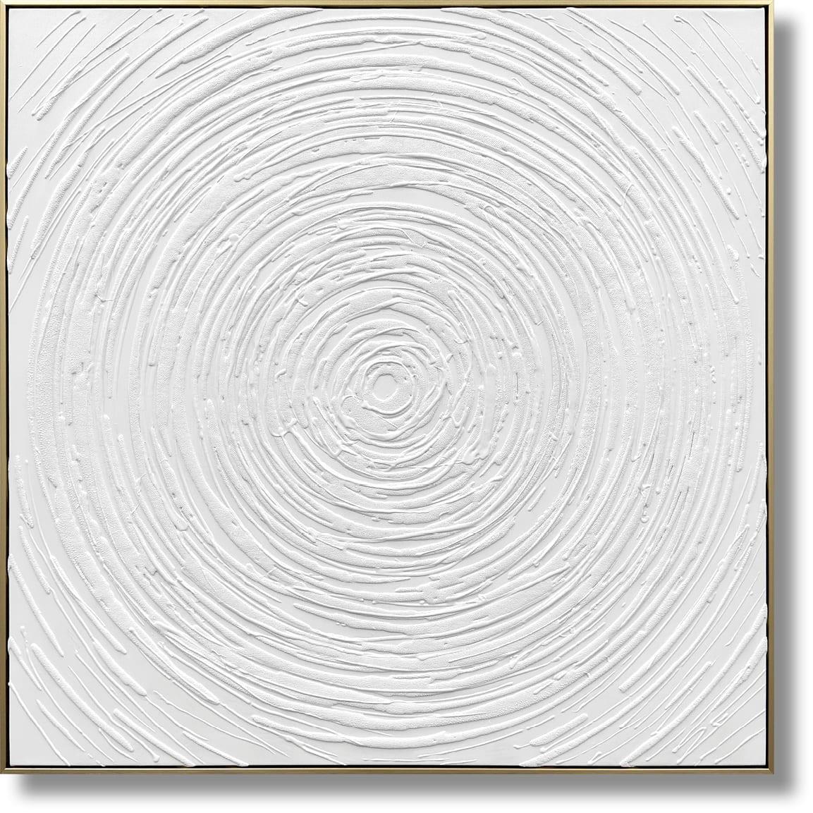 Iced Ripple Spiral - 39" x 39" Framed Wall Art