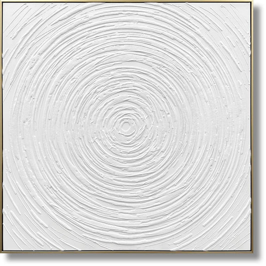 Iced Ripple Spiral - 39" x 39" Framed Wall Art