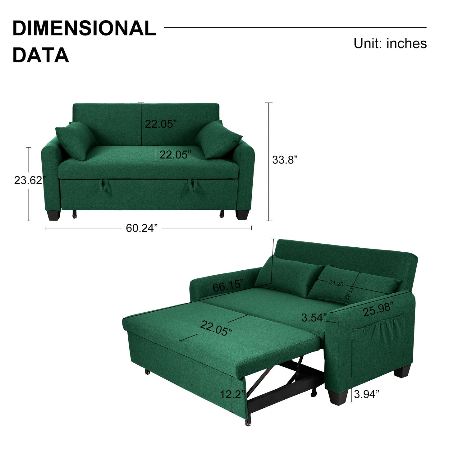 Balus - 2 In 1 Sofa Bed With Storage Bag